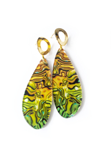 Faux shell earrings green abalone earrings abalone imitation   5  thumb200