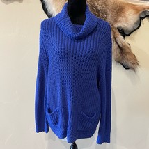 Chico’s Royal Blue Knit Turtleneck Sweater - £18.21 GBP
