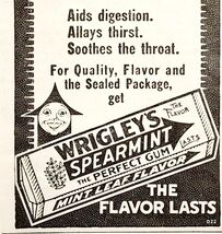 1923 Wrigley&#39;s Chewing Gum Advertisement Flavor D22 1 Ephemera Candy 4 x... - $28.01 CAD
