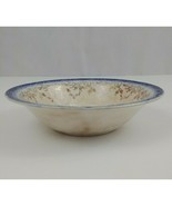 Vintage Warranted 22 Carat Gold Made In America 6&quot; Blue &amp; Gold Floral Bowl - $20.20 CAD