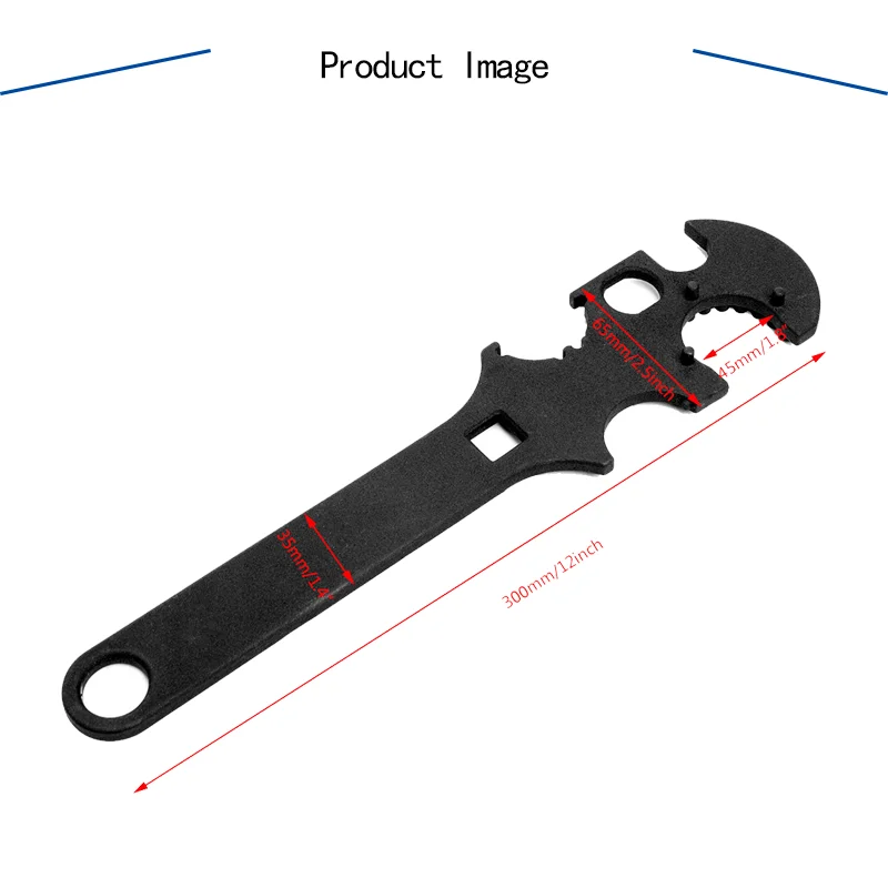 Tactical wrench, multi-function wrench, AR15/M4 tool wrench, all steel metal, - £35.70 GBP