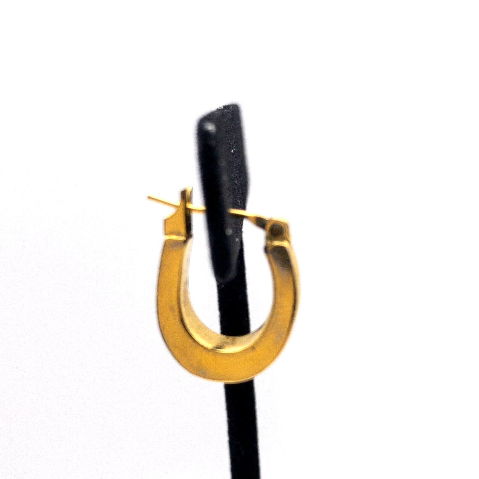 Single Hoop Earring Goldtone Horseshoe Hinge Closure 3/4&quot; - $2.00