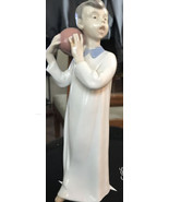 East Germany Figurine Boy holding Ball 7 1/2&quot; German - $11.29 CAD