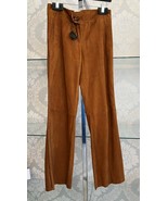 ESCADA SPORT Rust/Brown Goat Suede Leather Straight Leg Pants Sz 36/US 6 - £231.89 GBP