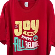 VTG Target Stores Joy Lives Where We All Belong Red T Shirt Size 3XL Dis... - £46.21 GBP