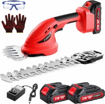 Hedge Trimmer Cordless,2 In 1 Hedge Shrub Grass Shears,21 V Electric Hed... - $64.99