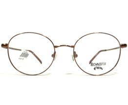 Technolite Flex Kids Eyeglasses Frames TLF602 BR Shiny Brown Wire Rim 48-19-140 - £44.67 GBP