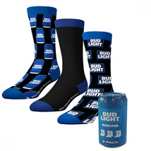 Bud Light Can and Logo 3-Pack Crew Socks in Beer Can Black - £15.97 GBP