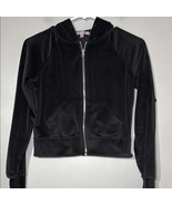 Black Velvet Bomber Jacket with Silver Zipper - €8,38 EUR