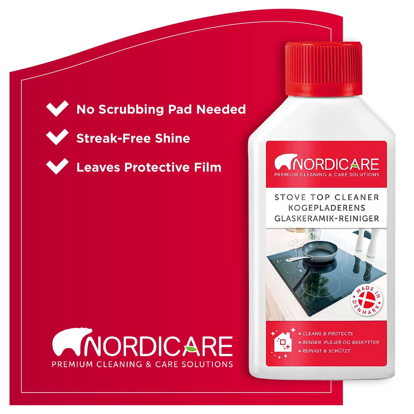 Nordicare Induction Cooktop Cleaner Polish & Protector Glass Ceramic Hob 8.45 Oz Item image 2