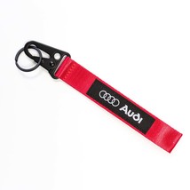 BRAND New JDM AUDI Red Racing Keychain Metal key Ring Hook Strap Lanyard... - $10.00