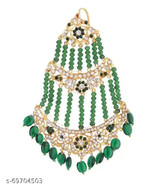 Indian Joharibazar Gold Plated Kundan Hedrabadi jhumar Islamic Pasa Jewe... - €27,84 EUR