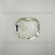 Natural Green Amethyst 9x8mm Cushion Briolette Cut 2.54 Carats Pale Green Color  - £27.38 GBP