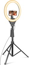 Ubeesize 12’’ Selfie Ring Light With 62’’ Tripod Stand For Video Recording＆Live - £34.35 GBP
