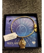 Alex And Ani 2018 Whitetail Deer Snow Globe Enamel Charm Bangle Bracelet - $24.70