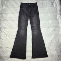 We The Free Jeans Womens Size 30 Black Wash Super Flare Denim Pants  - $39.59