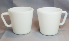 Pyrex Milk Glass Coffee Mugs Set Of 2 WHITE - Formerly Spring Blossom No... - £9.07 GBP