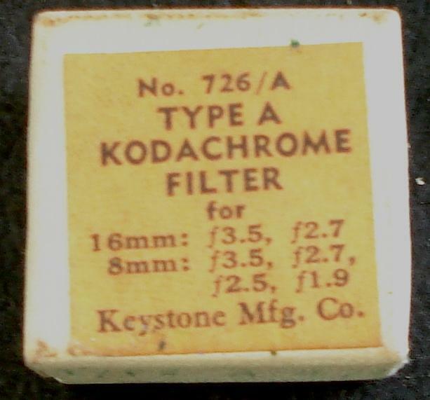 Nice Vintage Kodachrome Filter, Type A, No. 726/A - $3.95