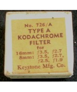 Nice Vintage Kodachrome Filter, Type A, No. 726/A - $73.94 MXN