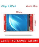 2.8-inch SPI LCD Display Module 240x320 TFT Screen ILI9341 Driver Panel - $18.41