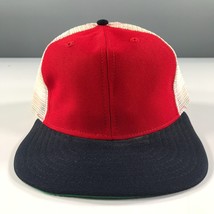 Vintage Gorros Azul Marino Rojo y Blanco Niños Juventud Talla New Era Pro Modelo - £8.20 GBP