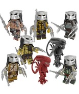 8pcs Set Aliien VS Predator Minifigure Set With Weapons and Accessories - £28.36 GBP