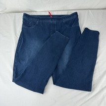 SPANX Ankle Skinny Jean Legging Women Size 1X Tall Dark Blue Wash Denim Stretch - $79.19