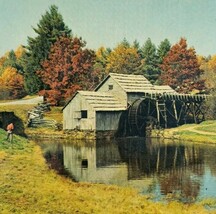 1980s Postcard Old Mill New York New England Fall Scene Unposted Vintage... - $10.99