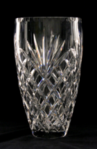 Galway Irish Crystal 10 Inch Ashford Vase for Long Stem Flowers Pristine Prisms - £47.81 GBP