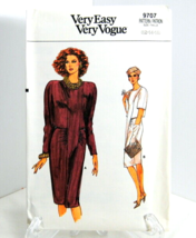 Very Easy, Very Vogue Sewing Pattern  #9707 Size 12-14-16 Misses&#39; Dress ... - $6.50