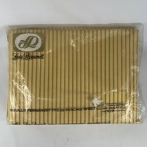 Lady Pepperell King Fitted Sheet Stripes Percale Yellow Vintage New - $40.35