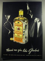 1952 Gordon's Gin Ad - There's no gin like Gordon's - $18.49