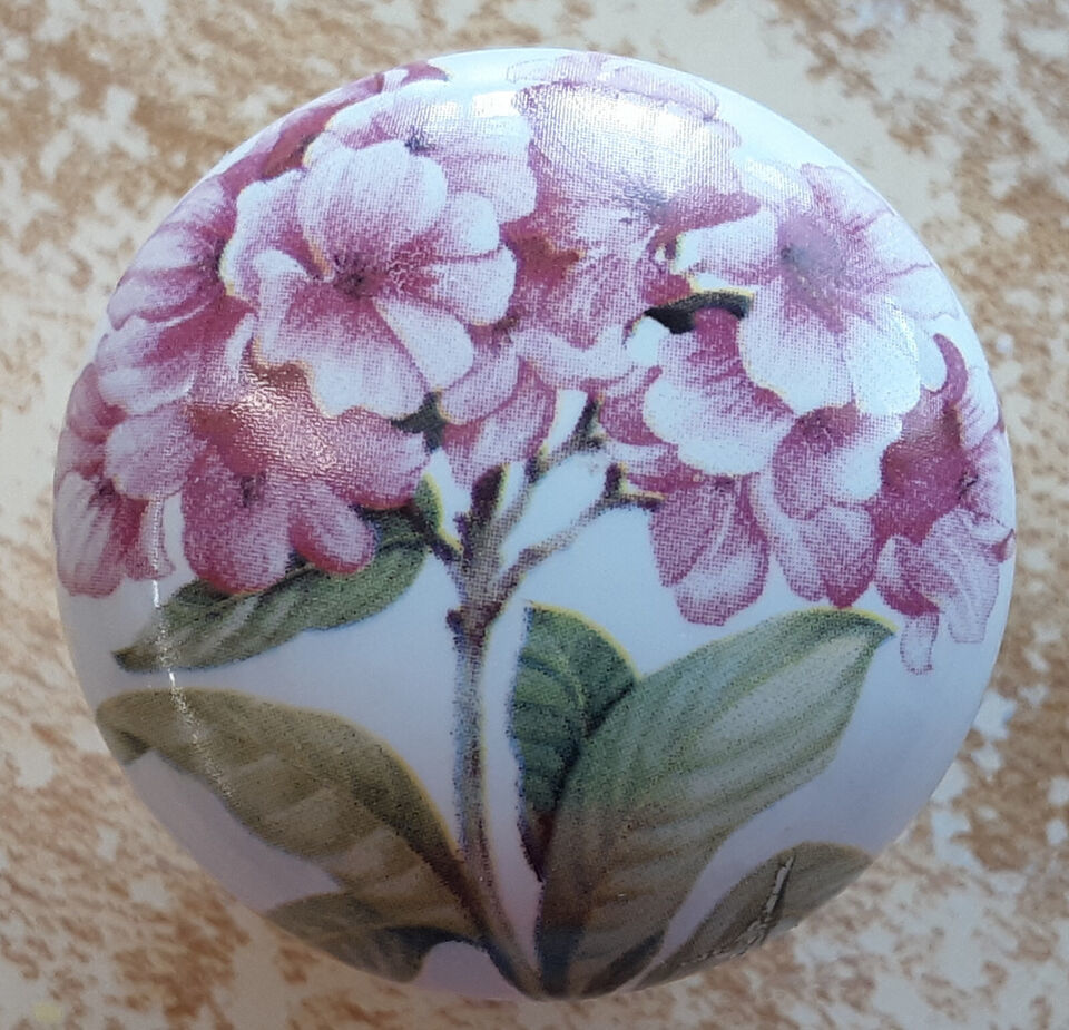 Cabinet Knobs Knob Pink Hydrangea Cluster Flower @Pretty@ sm - $4.95