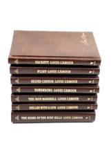 Louis L’amour Bantam Leather Bound Books - Lot of 7 Various Titles Louis Lamour - £27.36 GBP