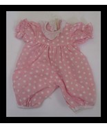 10-12&quot; Doll Romper Pink 8&quot; Long Little White 4 Leaf Clover Background - $236.30 MXN