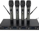 Tc104 4 Wireless Microphone System, Quad Channel Wireless Mic, 4X50 Adju... - $315.99