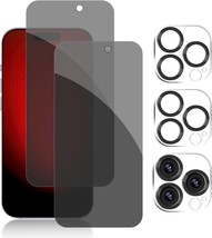 2 2 Pack 15 Pro Max Privacy Screen Protector with Camera Lens Protector ... - $11.92