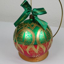 Waterford Nostalgic Collection Peacock Grande Glass Christmas Ball Ornam... - $96.75