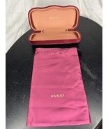 Gucci Velvet Sun/Eye/Glasses Empty Case Clamshell Red W/Cleaning Cloth - $25.00