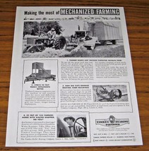1955 Print Ad Timken Bearings Farmall Tractor Hay Vacuum Cleaning Alfalfa Field - £8.27 GBP