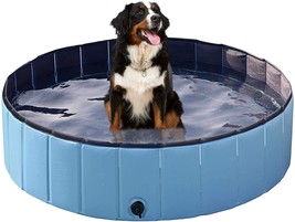 48&quot; Foldable Dog Pet Bath Pool Collapsible Dog Pet Pool Bathing Tub Kiddie - $33.99