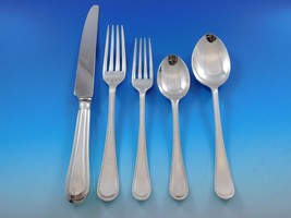 Bead Round by Carrs Sterling Silver Flatware Set Dinner Service 40 pcs England - £3,699.12 GBP