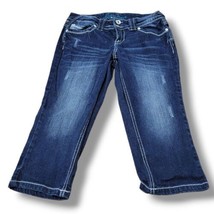 Ariya Jeans Size 3 /4 W24&quot;xL17.5&quot; Capri Jeans Capris Cropped Jeans Stretch Blue  - £24.52 GBP