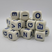 Boggle Replacement Dice Letters Large Blue White Game Pieces - £6.77 GBP