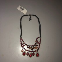 NWT Vintage Napier Red Touch Necklace 16&quot; NEW - £7.73 GBP