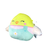 Squishmallow 4.5&quot; Aimee The Easter Chick in Overalls Soft Toy Plush NWT ... - £16.81 GBP