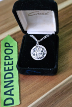 Vintage Creed Sterling Medal Silver St. George Necklace Pendant Jewelry On Chain - £31.57 GBP