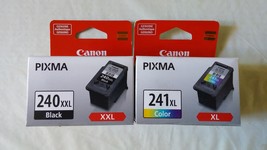 2 Genuine CANON Ink Cartridges / PG-240XXL Black &amp; CL-241XL Color, New-i... - $71.95
