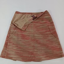 Bandolino Women's Coral/Tan Side Zipper Pleated Skirt Size 6 image 2