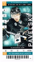 2009 NHL Regular Season Ticket Columbus Blue Jackets @ San Jose Sharks Oct 8th - $14.22